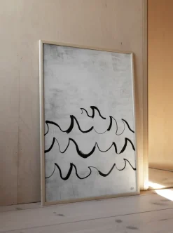 Fine Little Day Wave poster 50x70 cm, Zwart-wit< Posters