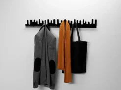Design House Stockholm Wave wandhaak, zwart< Kapstokken & Hangrekken