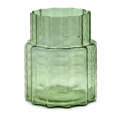 Serax Waves 04 vaas Ø18x21 cm, Green-clear< Vazen