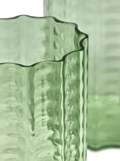 Serax Waves 04 vaas Ø18x21 cm, Green-clear< Vazen