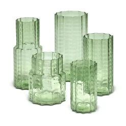 Serax Waves 04 vaas Ø18x21 cm, Green-clear< Vazen