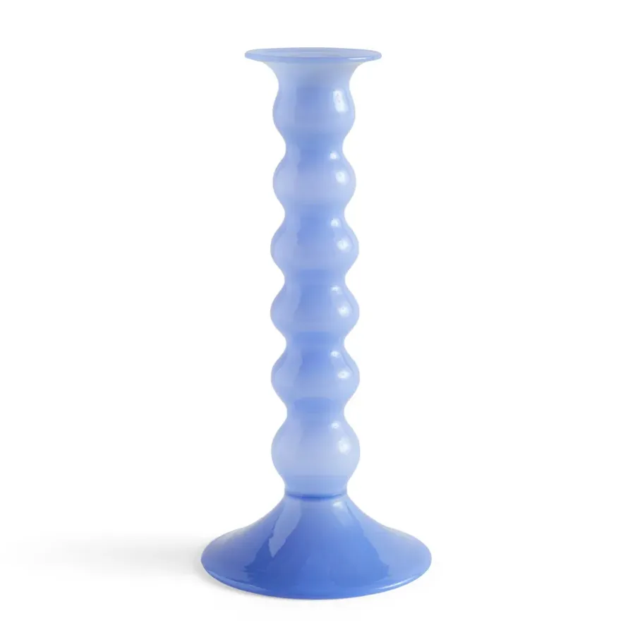 HAY Wavy kandelaar groot 21 cm, Jade light blue< Kandelaars