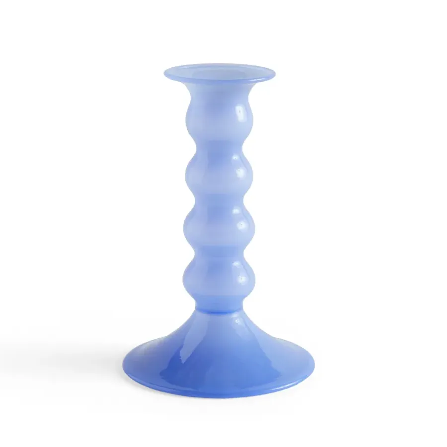 HAY Wavy kandelaar medium 14 cm, Jade light blue< Kandelaars