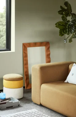 Broste Copenhagen Wavy spiegel 70x100 cm, Natural brown< Wandspiegels