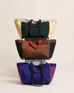 HAY Weekend Bag Organic tas M, Electric blue multi< Opbergmanden