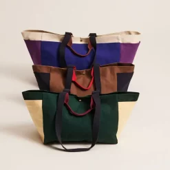 HAY Weekend Bag Organic tas S, Electric blue multi< Opbergmanden