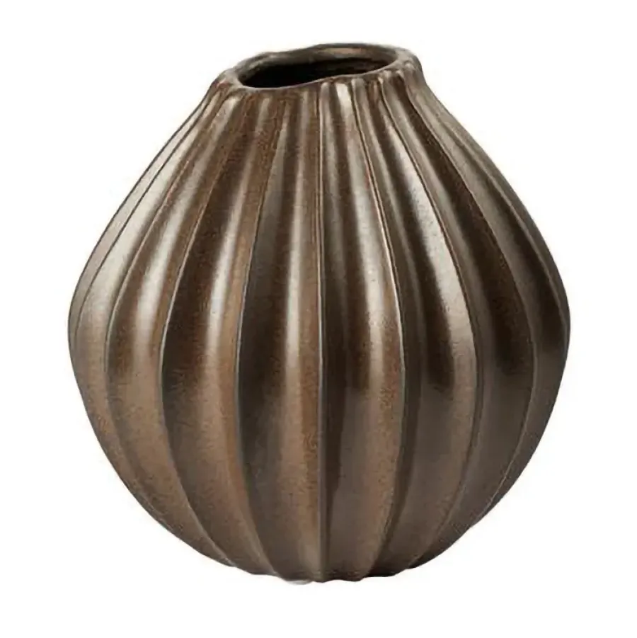 Broste Copenhagen Wide vaas M 25 cm, Brown< Vazen
