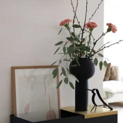 Cooee Design Woody Bird klein, Zwart gebeitst eikenhout< Paasdecoratie|Houten Beelden