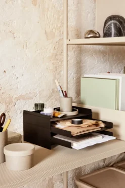 Ferm Living 2x2 Organiser brievenbak, Zwart< Opbergmanden