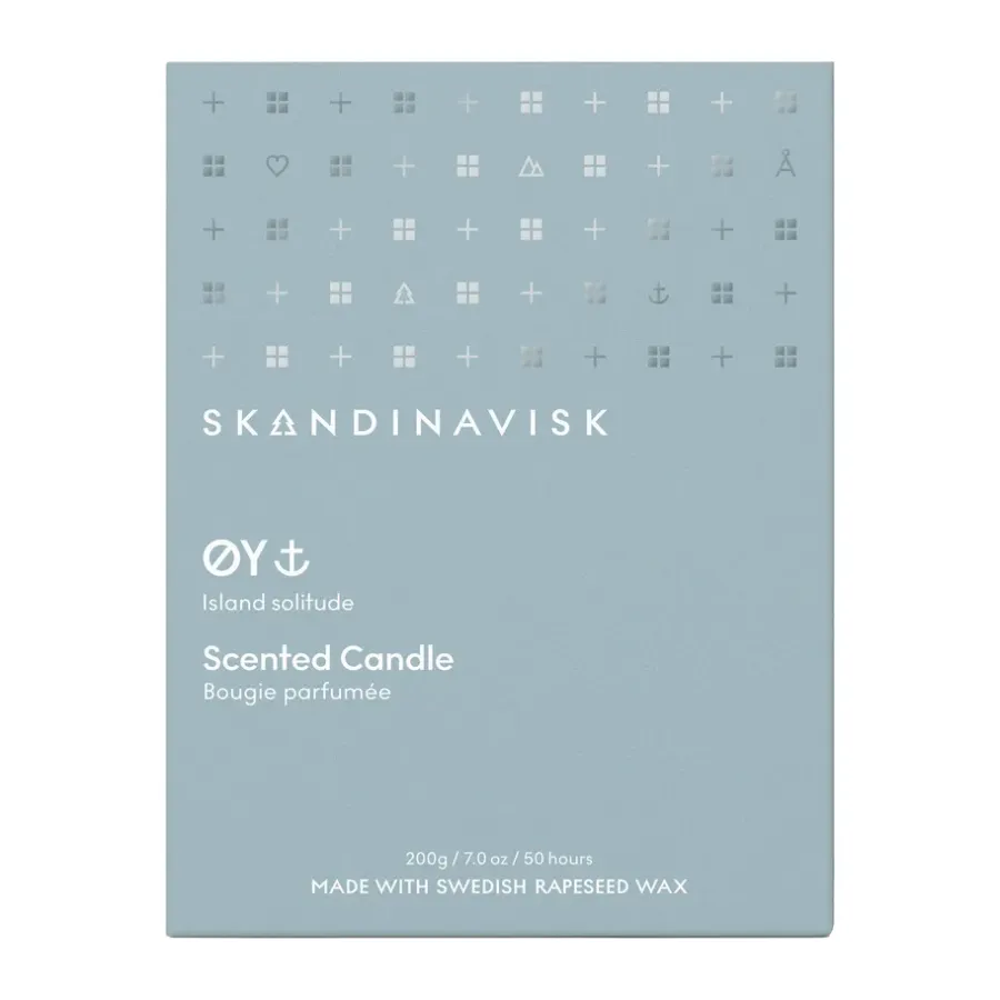 Skandinavisk Øy geurkaars met deksel, 200 g< Geurkaarsen & Aroma Diffusers