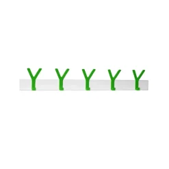 SMD Design Y Wandkapstok, wit, 5 groene haken< Kapstokken & Hangrekken