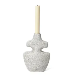Ferm Living Yara kandelaar medium, Grijze Puimsteen< Kandelaars