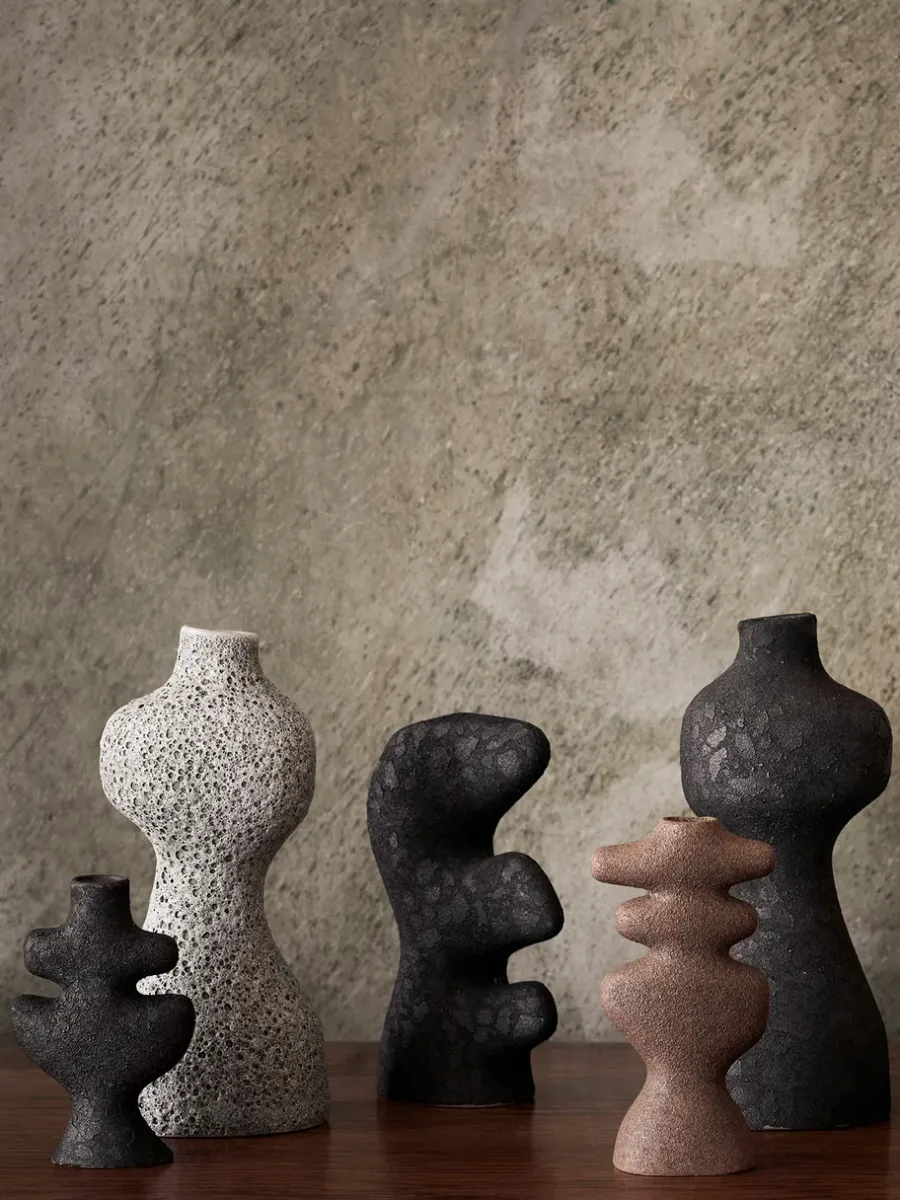 Ferm Living Yara kandelaar small, Rustiek IJzer< Kandelaars