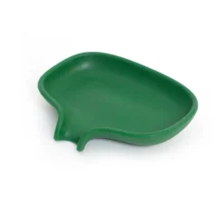 Bosign Zeepbakje met afdruipbuisje siliconen, Donkergroen< Zeepdispensers & Zeepschaaltjes