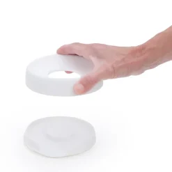 Bosign Zeepbakje met verborgen afvoertuit silicone medium, Wit< Zeepdispensers & Zeepschaaltjes