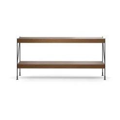 Audo Copenhagen Zet kastensysteem, oak dark stained, 1x2, black steel base< Planken & Planksystemen