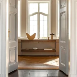 Audo Copenhagen Zet kastensysteem, oak dark stained, 1x2, black steel base< Planken & Planksystemen